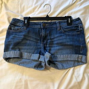 Blue A.n.a. cuffed jean shorts
